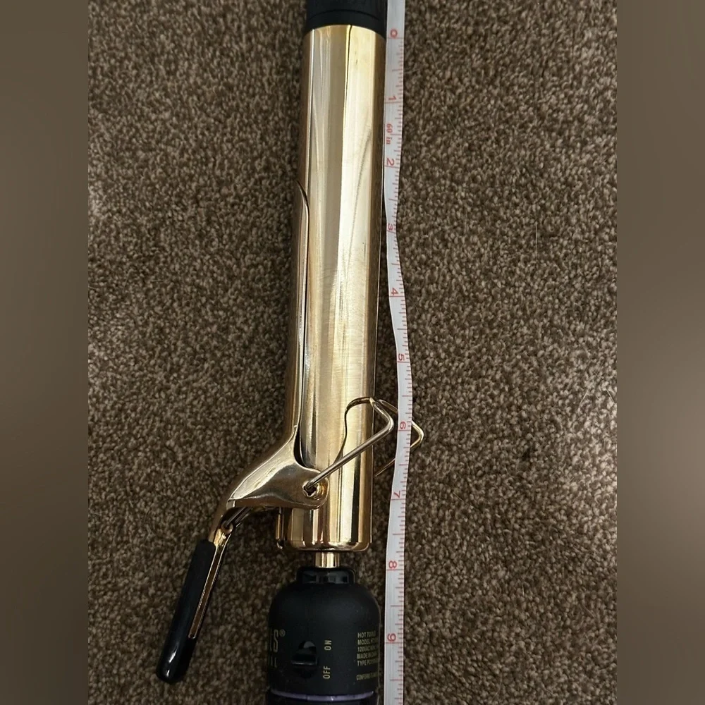 Gold and Black Curling Iron